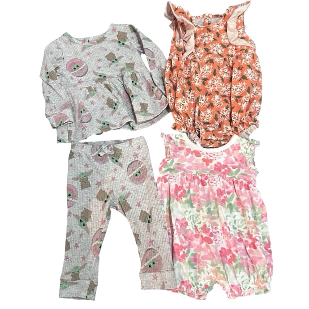 Burt's Bees, Star Wars, Cat & Jack rompers/outfit